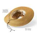 Haven Tan Wide-Brim Sun Hat with Chin Cord