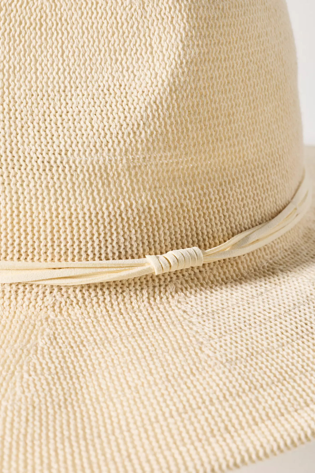 Larkspur Ivory Suede-Band Panama Hat