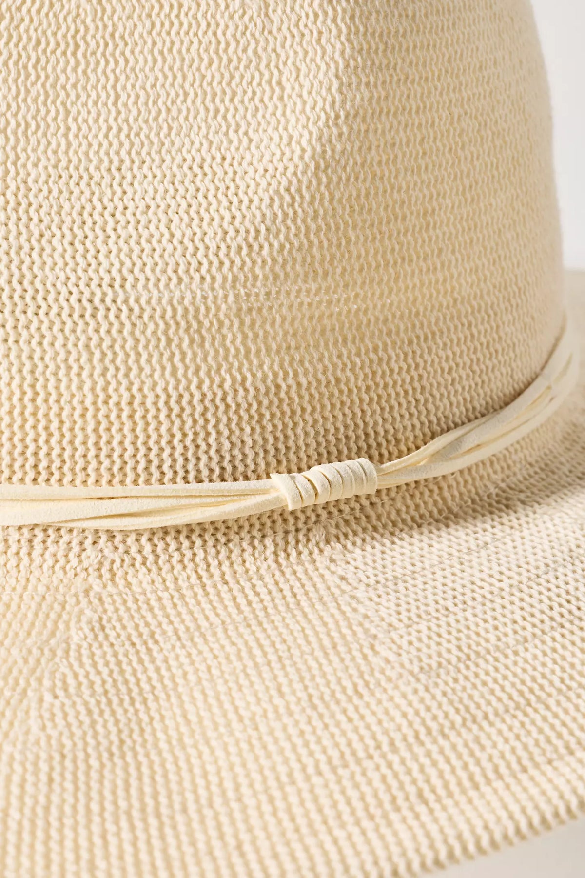 Larkspur Ivory Suede-Band Panama Hat