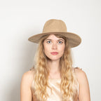 Zenith Tan Leather-Trim Mesh Panama Hat