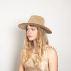 Zenith Tan Leather-Trim Mesh Panama Hat