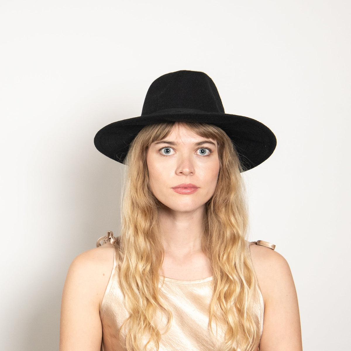 Wisteria Black Suede-Band Panama Hat