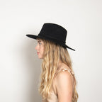 Wisteria Black Suede-Band Panama Hat
