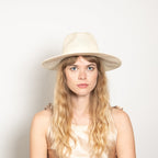 Larkspur Ivory Suede-Band Panama Hat