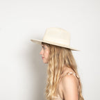 Larkspur Ivory Suede-Band Panama Hat