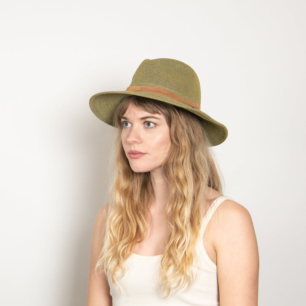 Marbella Sage Woven Straw Panama Hat