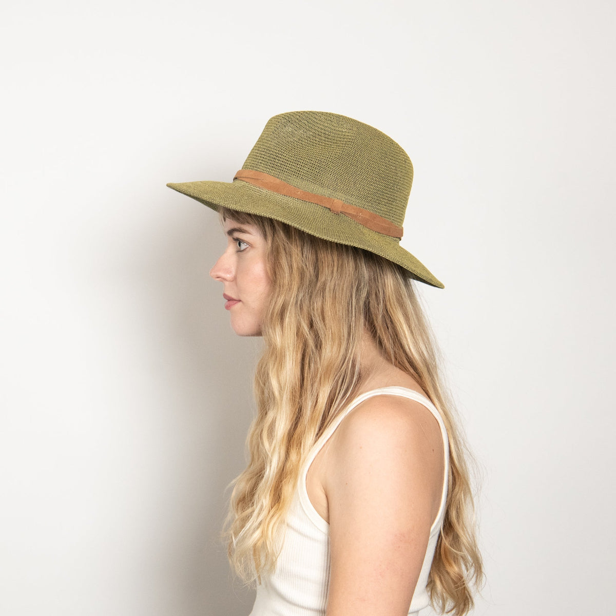Marbella Sage Woven Straw Panama Hat