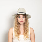Serene Light Grey Woven Straw Panama Hat