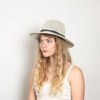 Serene Light Grey Woven Straw Panama Hat