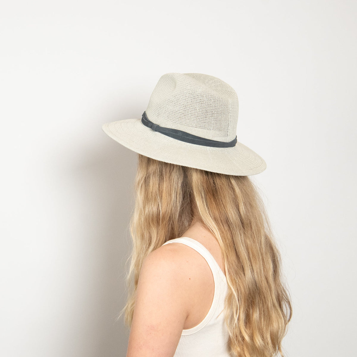 Serene Light Grey Woven Straw Panama Hat