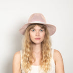 Elowen Pink Woven Straw Panama Hat