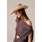 Lumina Raffia Crochet Cowboy Fedora