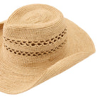Lumina Raffia Crochet Cowboy Fedora