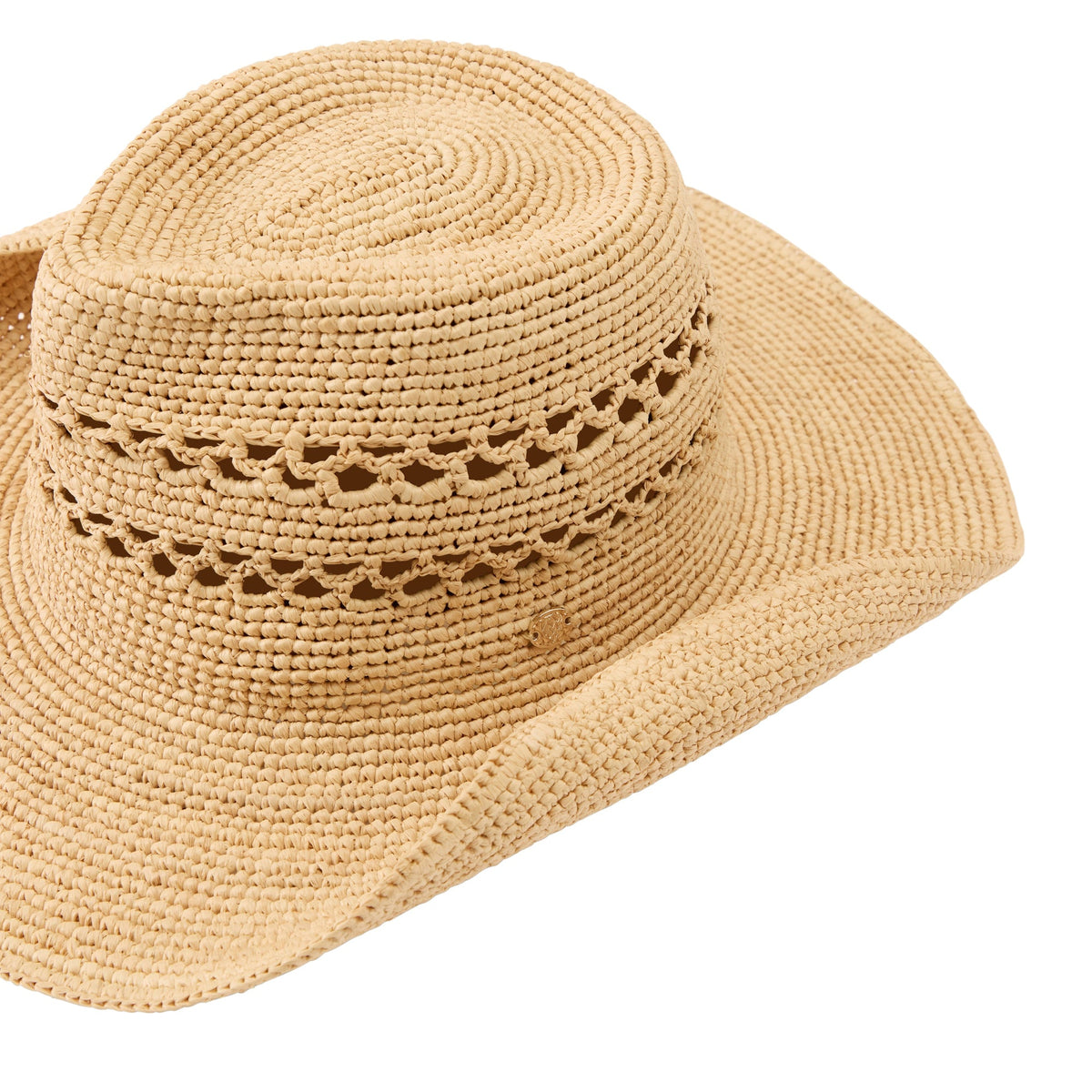 Lumina Raffia Crochet Cowboy Fedora