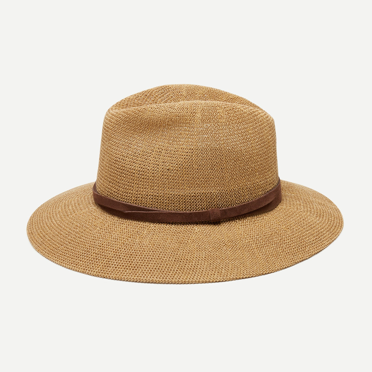 Verona Camel Woven Straw Panama Hat