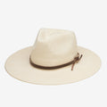 Meridian Ivory Leather-Trim Mesh Panama Hat