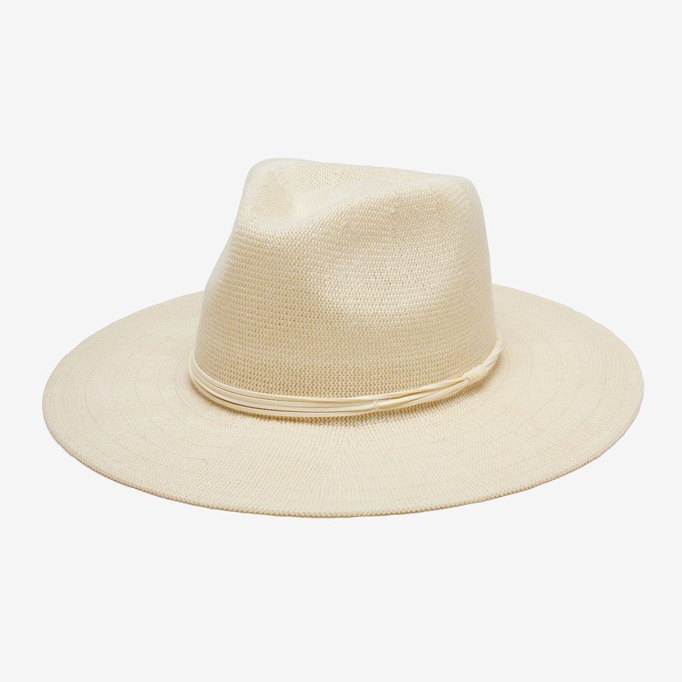 Larkspur Ivory Suede-Band Panama Hat