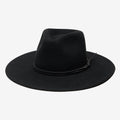 Belmora Black Packable Wool Fedora