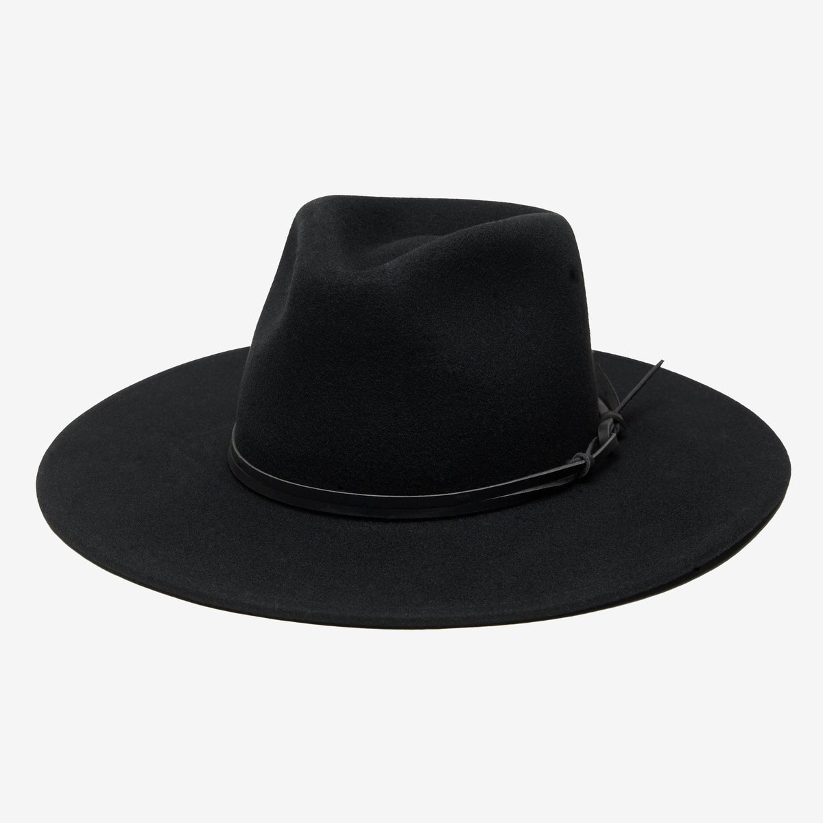 Belmora Black Packable Wool Fedora