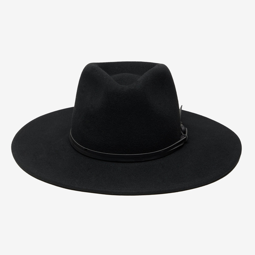 Belmora Black Packable Wool Fedora