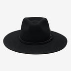 Belmora Black Packable Wool Fedora