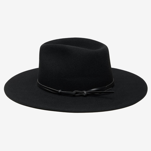 Belmora Black Packable Wool Fedora
