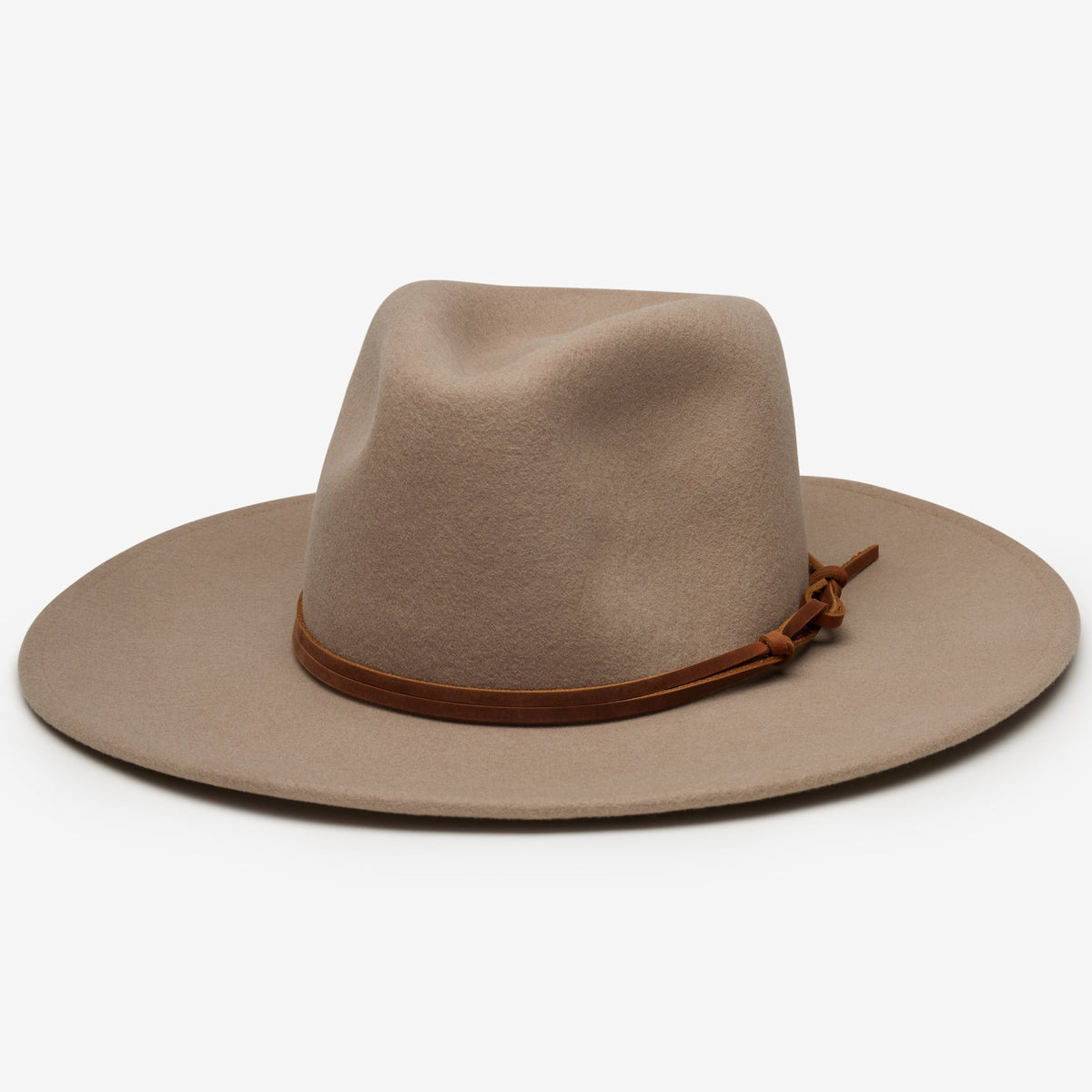 Ondine Taupe Packable Wool Fedora