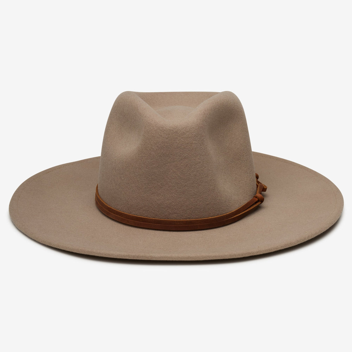 Ondine Taupe Packable Wool Fedora