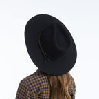 Belmora Black Packable Wool Fedora