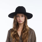 Belmora Black Packable Wool Fedora