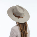 Ondine Taupe Packable Wool Fedora