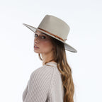 Ondine Taupe Packable Wool Fedora