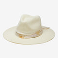 Emberly Ivory Scarf-Trim Mesh Panama Hat
