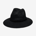 Celestine Black Woven Straw Panama Hat