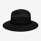 Celestine Black Woven Straw Panama Hat