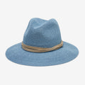 Aveline Light Blue Woven Straw Panama Hat