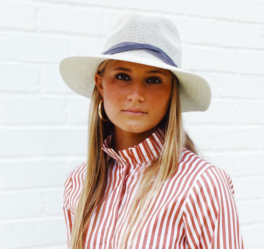 Serene Light Grey Woven Straw Panama Hat