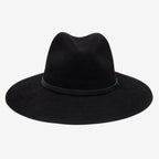 Sablewood Black Wide-Brim Packable Panama Hat
