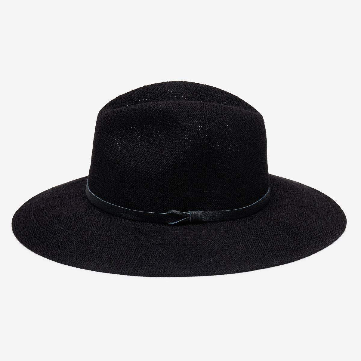Sablewood Black Wide-Brim Packable Panama Hat