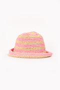 Girls' Nibble Pink Striped Hat