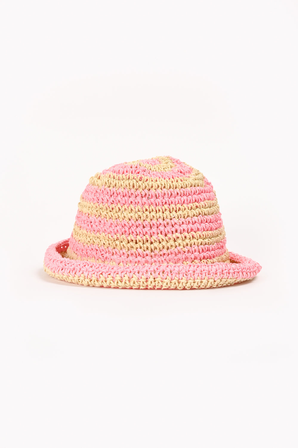 Girls' Nibble Pink Striped Hat