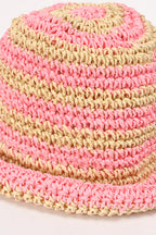 Girls' Nibble Pink Striped Hat