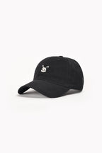 Girls' Buttons Black Baseball Cap