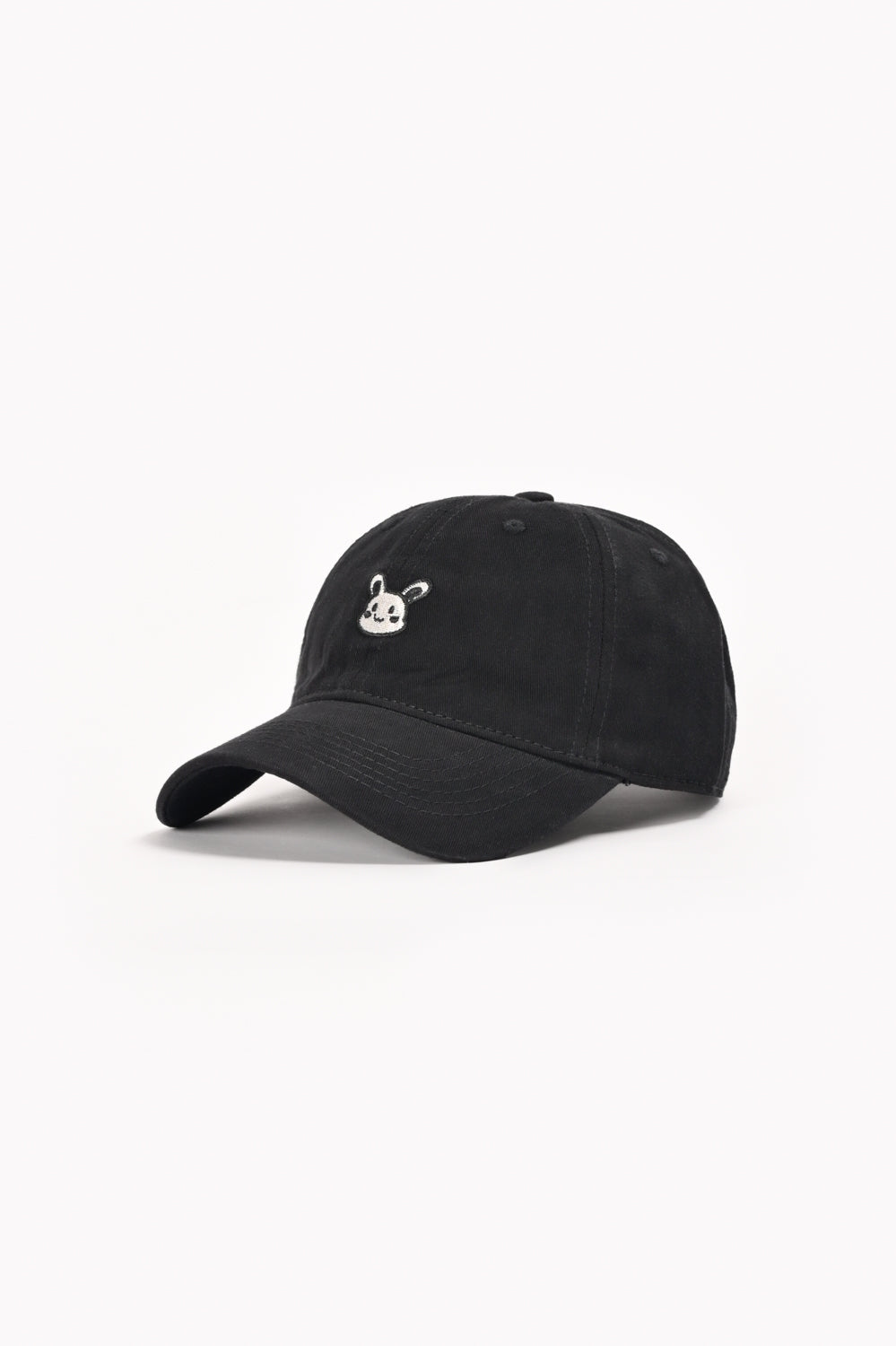 Girls' Buttons Black Baseball Cap