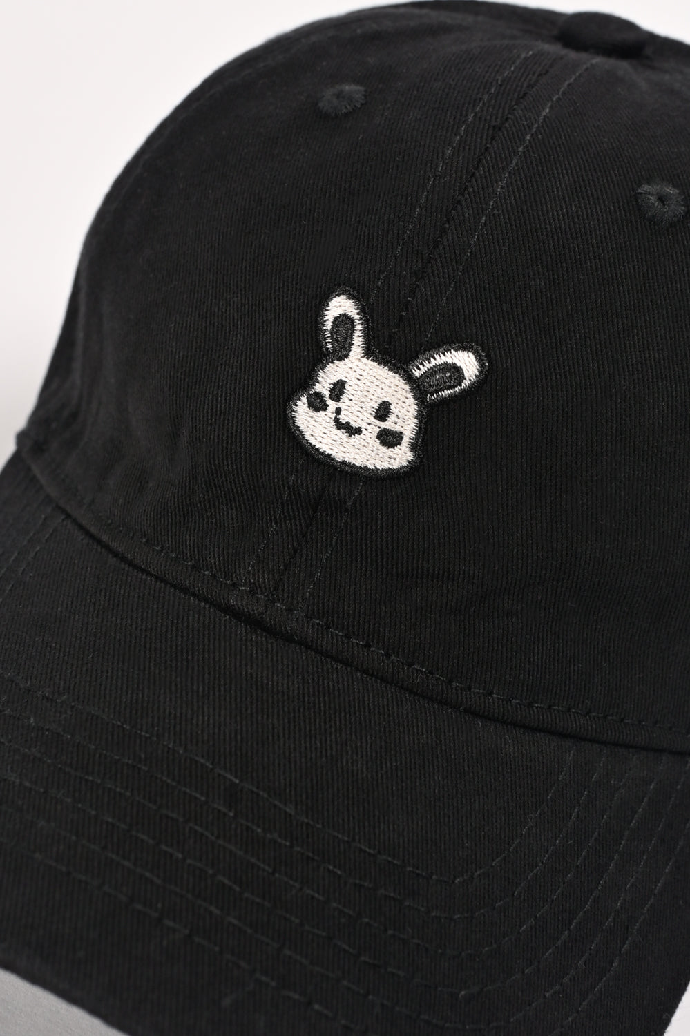 Girls' Buttons Black Baseball Cap