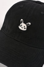 Girls' Buttons Black Baseball Cap