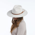 Azurine Putty Packable Wool Fedora