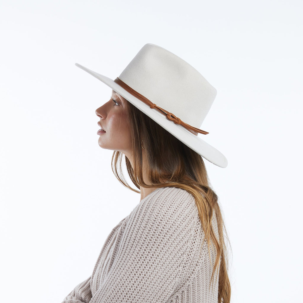 Azurine Putty Packable Wool Fedora