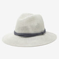 Serene Light Grey Woven Straw Panama Hat