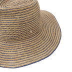Prestige Striped Raffia Crochet Fedora